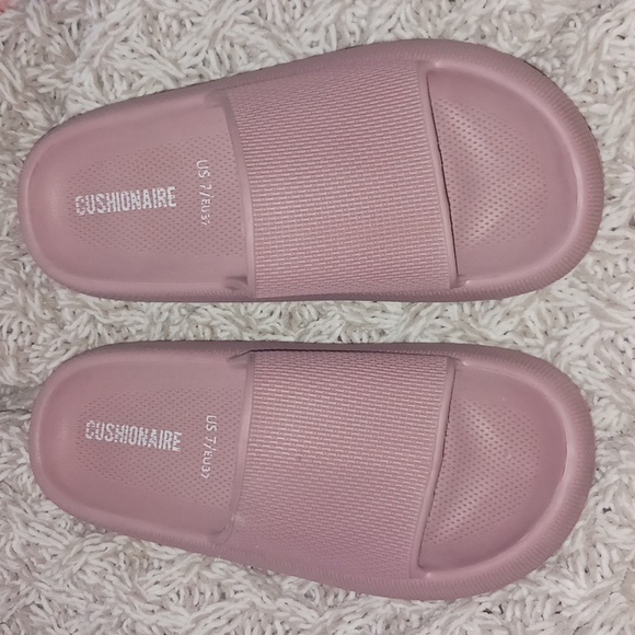 Cushionaire Shoes - Cushionaire Rose Pink Platform Slides